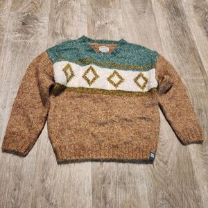 Stylish Boy Sweater with Diamond Pattern